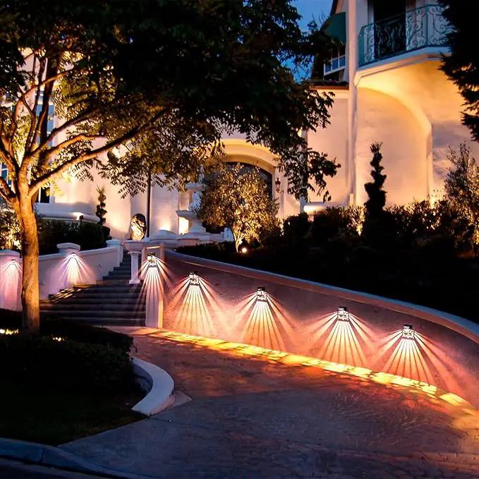 LOFTEK Solar Deck Lights, 2 Pack Solar Fence Lights, Outdoor Garden Decorative Light, Dusk to Dawn, Waterproof, Fence Post Wall Light for Railing, Patio, Pool, Backyard, Stair, Step, Warm White by GreenHaven Gardens