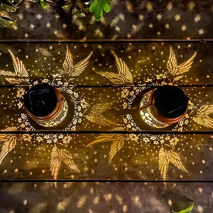 4 Packs Dragonfly&Hummingbird Solar Lantern Lights Outdoor Decor, Hanging Metal Decorations Waterproof with LED Light, Landscape Lights for Garden Patio Yard Lawn Backyard Front Porch by GreenHaven Gardens