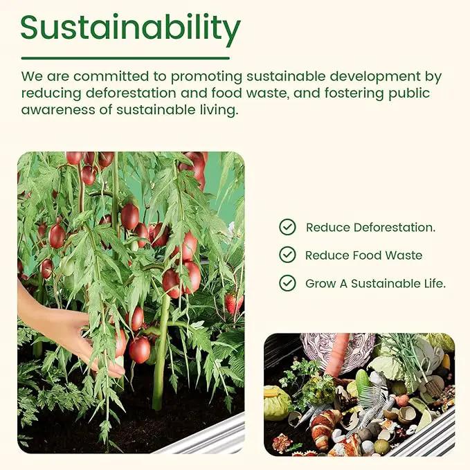 2 Pack Galvanized Raised Garden Bed Outdoor, Metal Garden Bed for Vegetables, Above Ground Garden Box for Flower, Steel Raised Beds for Gardening - 50"x20" by GreenHaven Gardens