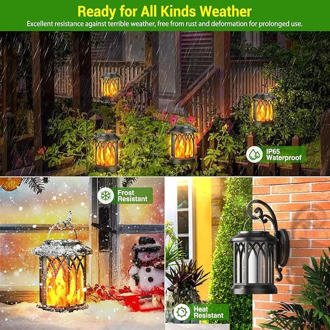 KOOPER 6 Pack Solar Lantern Outdoor Lights, Upgraded Flickering Flame Solar Lanterns Lights Outdoor Waterproof, Hanging Outdoor Solar Lanterns Lights, Solar Powered Lanterns for Yard Garden Decor by GreenHaven Gardens