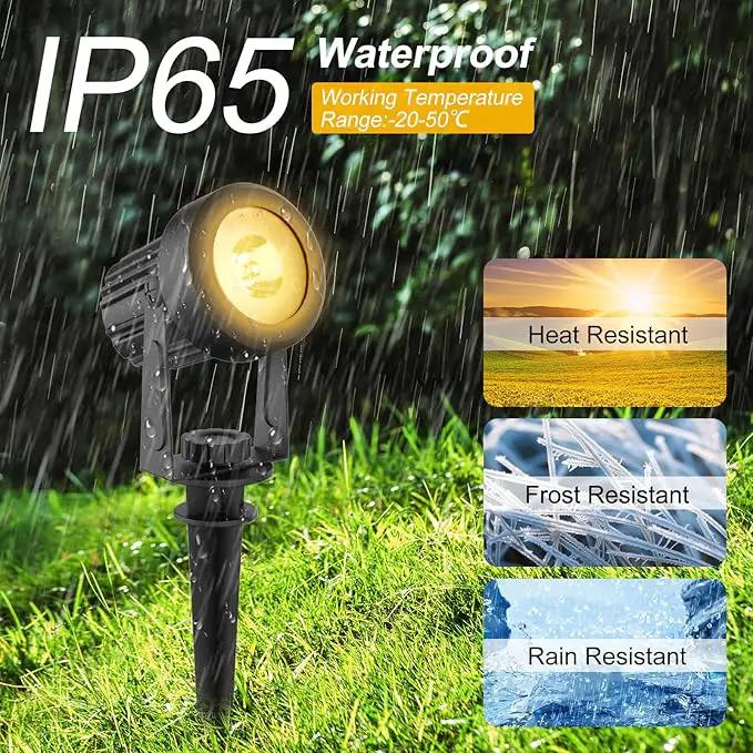 T-SUNUS 6-in-1 Solar Spot Lights for Outdoor Warm White 3000K Landscape Spotlight IP65 Waterproof Separated Panel Uplights with 9.8ft Cable Auto On/Off for Tree Yard Lawn House Driveway Pathway Pool by GreenHaven Gardens