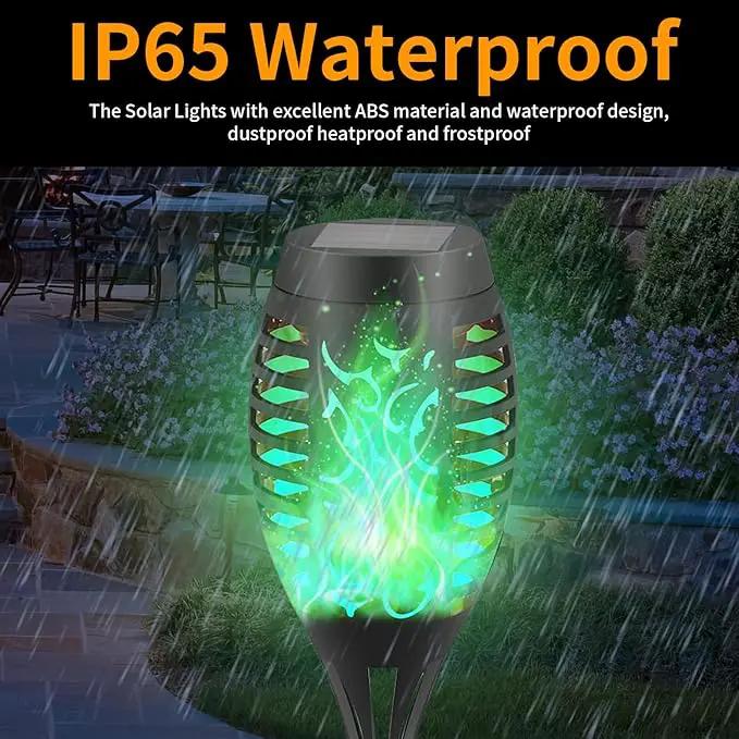 8-Pack Green Solar Flickering Flame Torches – Waterproof Solar Garden Lights, Outdoor Solar Lights for Yards, and Flame Torches for Patio and Pathway Decorations by GreenHaven Gardens