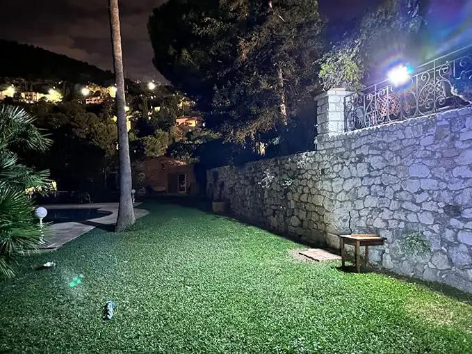 intelamp Solar Outdoor Lights,6000mAh Motion Sensor with Dual Sensors,Waterproof Solar Flood Lights 270°Wide Angle for Outside with 3 Modes by GreenHaven Gardens