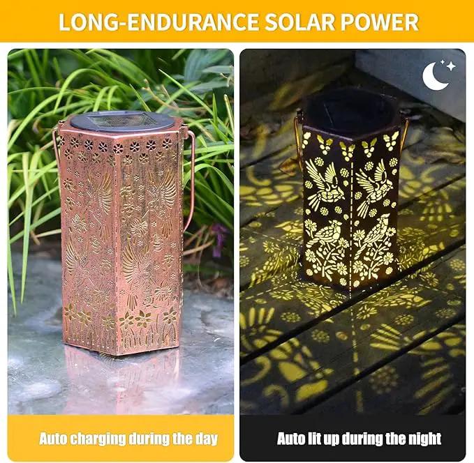 Outdoor Solar Lanterns Cardinal Bird Gift for Women/Mom/Grandma/Sister,Solar Lanterns Outdoor Waterproof Butterfly, Garden Decor,Christmas,Mother's Day,Thanksgiving Gifts,Solar Decoration for Yard by GreenHaven Gardens