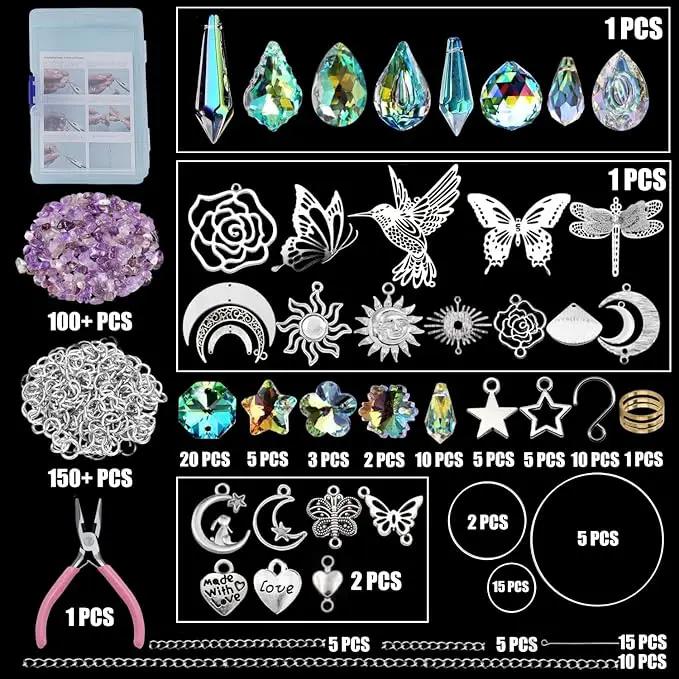IcosaMro 420PCS Sun Catcher Arts and Crafts for Adults Crystal Suncatcher Crafts Kit for Adults Suncatchers DIY Making Supplies for Indoor Window Hanging, Outdoor Garden Decor Wedding Christmas by GreenHaven Gardens