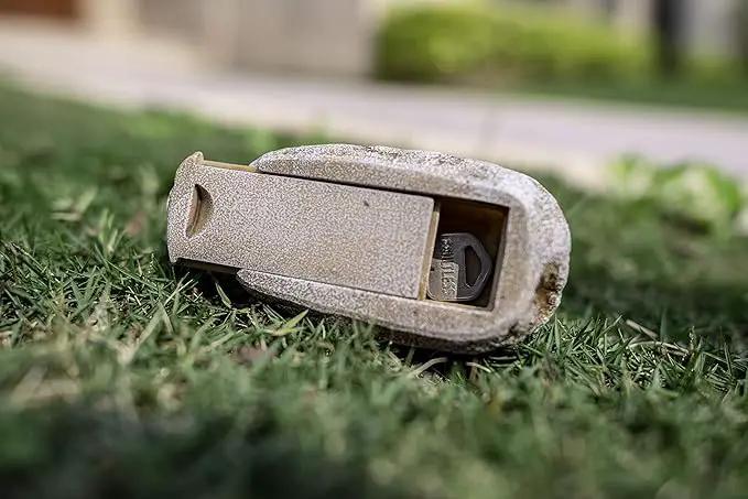 Hide a Key Fake Rock,Looks and Feels Like a Real Rock Spare Key Safe or other Small Objects for Outdoor Garden or Yard by GreenHaven Gardens