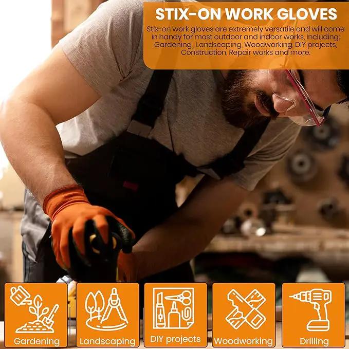 10 OR 20 Pairs Work Gloves–Heavy Duty Rubber Coated Safety Work Gloves–Multipurpose Gloves by GreenHaven Gardens