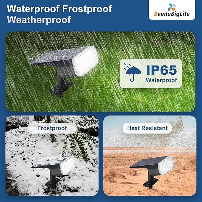 Solar Lights Outdoor Waterproof: IP65 Led Spot Light Decorations for Garden - 3 Lighting Modes Solar Powered for Yard - Dust to Dawn Landscape Lighting Patios Pathway Driveway 6PC White by GreenHaven Gardens