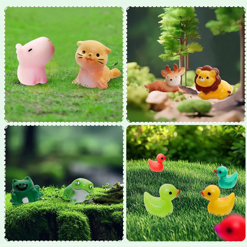 80 Pcs Mini Resin Animals 80 Styles Resin Animals Figurines Bulk for Fairy Garden Miniature Dollhouse Accessories Hide Crafts Decor by GreenHaven Gardens