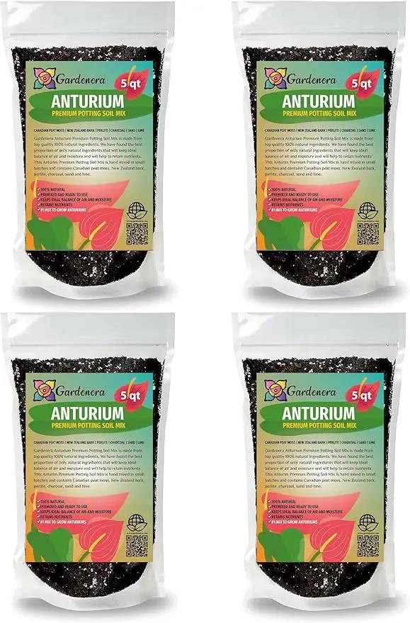 Organic Anthurium Soil Blend - Promote Strong Root Development and Beautiful Flowers - 20 QUARTS by GreenHaven Gardens