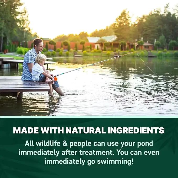 Pond Clarifier - Fish-Friendly Koi Pond Water Clarifier to Quickly Clear Murky Pond Water and Remove Pond Sludge with Natural Enzymes - Fish Pond Water Treatment - AquaDoc Pond Supplies by GreenHaven Gardens