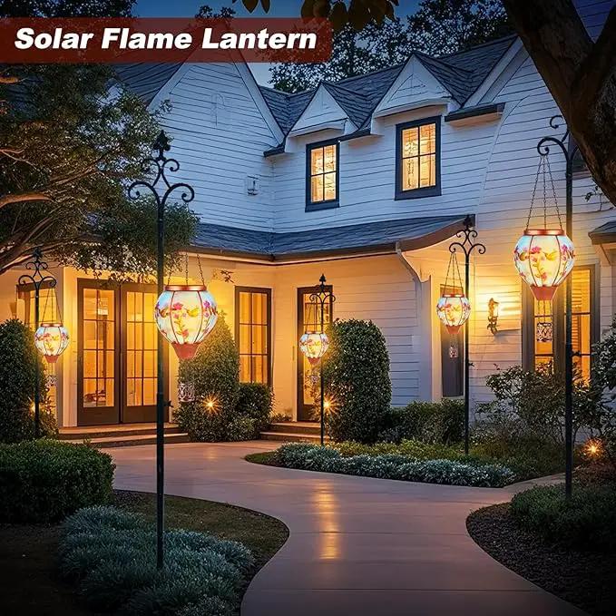 Hummingbird Solar Hot Air Balloon Lantern,Outdoor Decor with Flame Lights Waterproof, Hanging for Garden Yard Lawn Patio, Unique Gifts for Women Mom Grandma Gardener for Mother'Day Christmas by GreenHaven Gardens