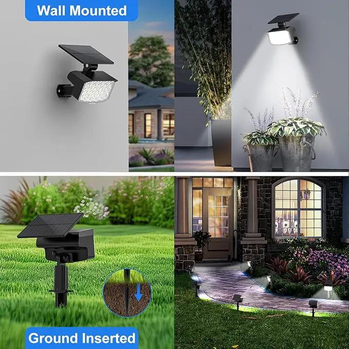 WELALO Solar Spot Lights Outdoor, [10 Pack/3 Modes] Solar Landscape Spotlights, Adjustable Solar Powered Security Lights, IP65 Waterproof Wall Lights for Walkway, Yard, Garden, Driveway (Cool White) by GreenHaven Gardens