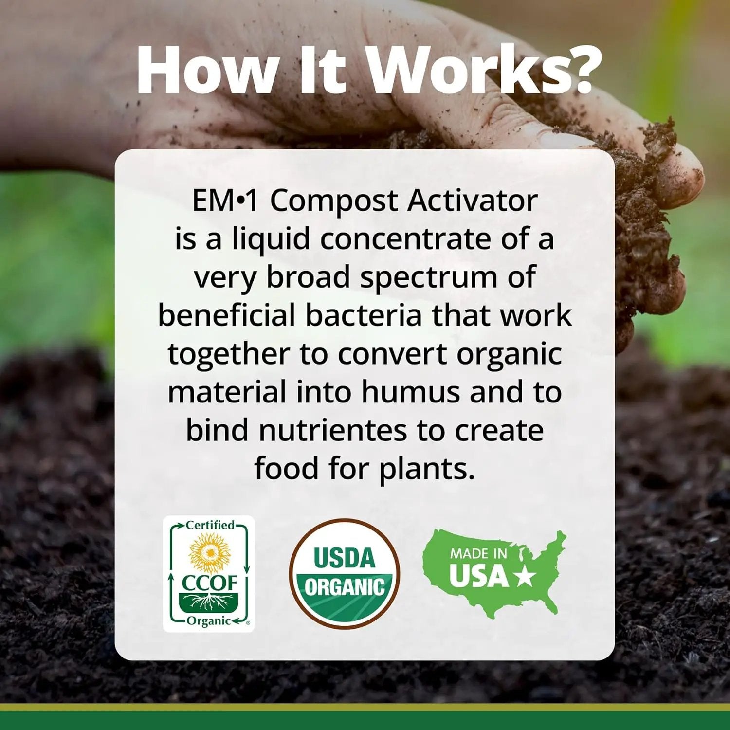 TeraGanix Compost Accelerator (1 Bottle = 11 Gallons), Reduce Odors, Liquid Compost Starter Concentrate, Reduce Composting Time, USDA Organic, 1 Pint (16 fl oz) by GreenHaven Gardens