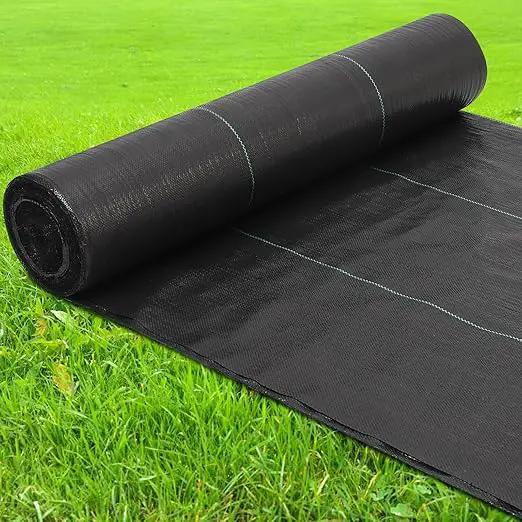Towallmark Weed Barrier Landscape Fabric 5FTx300FT, Heavy Duty 4.1O Weed Block Gardening Ground Cover Mat, Weed Control Garden Cloth, Woven Geotextile Fabric for Underlayment, Driveway Fabric by GreenHaven Gardens