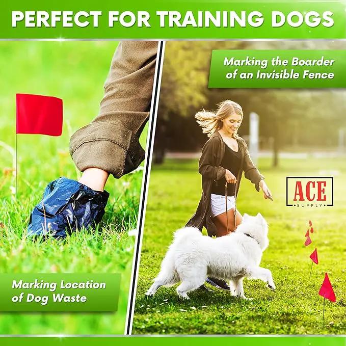 Red Marking Flags 1000 Pack - 4x5x15 Inch Red Flags for Yard - Markers For Lawn, Irrigation, Landscaping, Survey & Sprinkler Head Marking by GreenHaven Gardens