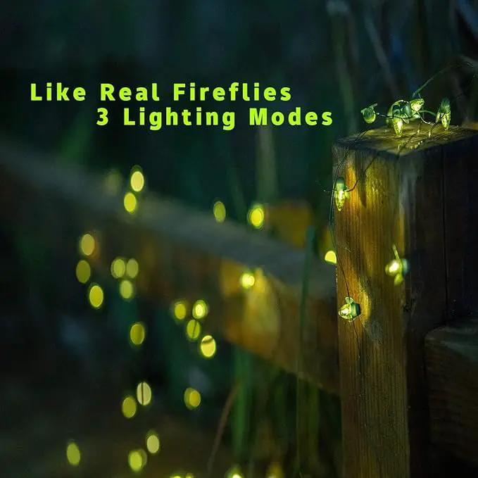 ANGMLN Solar Firefly Lights, 30 LED Solar Fireflies Lightning Bugs Fairy String Lights Outdoor Decor 19.6FT Solar Powered String Lights Waterproof for Garden Patio Home Wedding Party Spring Christmas by GreenHaven Gardens