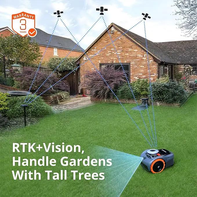 Segway Navimow i110N Robot Lawn Mower Perimeter Wire Free 1/4 Acre RTK+Vision Robotic Lawnmower, AI-Assisted Mapping, Virtual Boundary, APP Control, 58dB(A) Quiet, Multi-Zone Management by GreenHaven Gardens