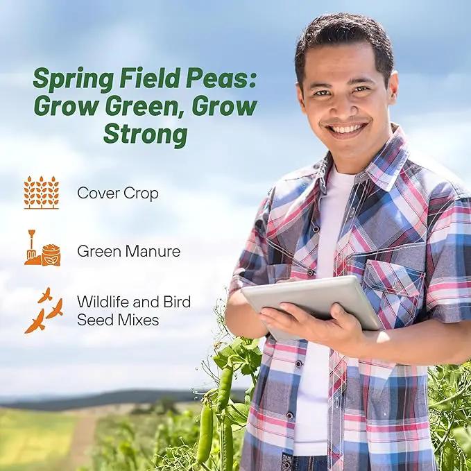 Outsidepride Dundale Spring Field Peas Seeds - 20 lbs. Annual, High-Protein Legume & Cover Crop Seeds for Forage, Food Plot, Gardens & Pastures - Ideal for Improving Soil Health, & Erosion Control by GreenHaven Gardens