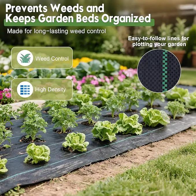 4FTx300FT Weed Barrier Fabric Heavy Duty, Gardening Landscape Fabric Cover Mat, Durable Weed Control Fabric for Garden Bed Cover, Landscaping, Commercial Driveway, Underlayment Use (4x300FTT-3.2OZ) by GreenHaven Gardens