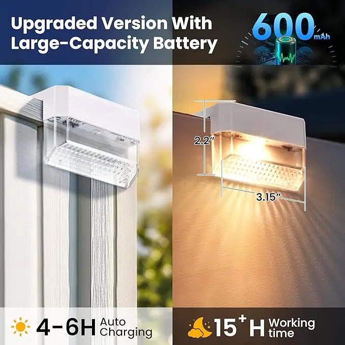 SOLPEX Solar Fence Lights Outdoor,Solar Deck Lights Waterproof Led Solar Lights for Outdoor Stairs,Step,Patio,Yard,Garden,Balcony and Porch,12 Pack Shell-Like Light Spots(White Shell,Warm White&RGB) by GreenHaven Gardens