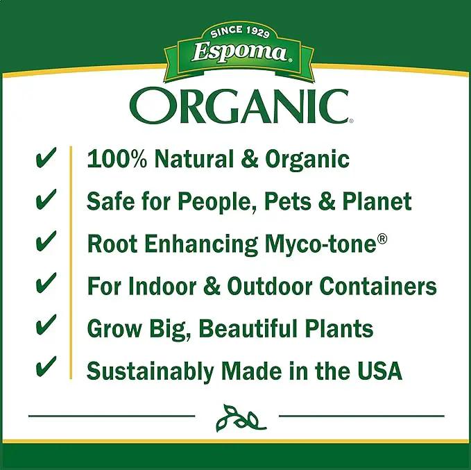 Espoma Organic Potting Soil Mix - All Natural Potting Mix For All Indoor & Outdoor Containers Including Herbs & Vegetables. For Organic Gardening, 8qt. bag. Pack of 2 by GreenHaven Gardens