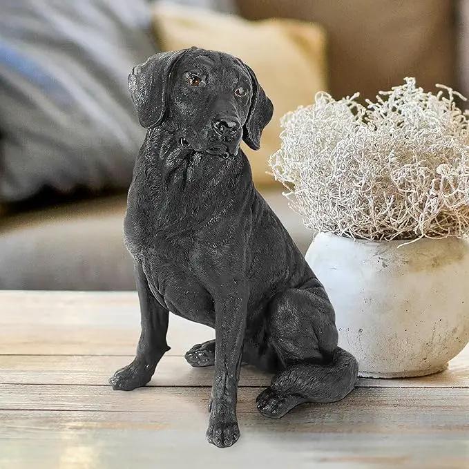 Design Toscano Labrador Retriever Dog Indoor/Outdoor Garden Statue, 9 Inch Wide, 15 Inch Tall, Cast Stone Resin, Black Painted Finish by GreenHaven Gardens