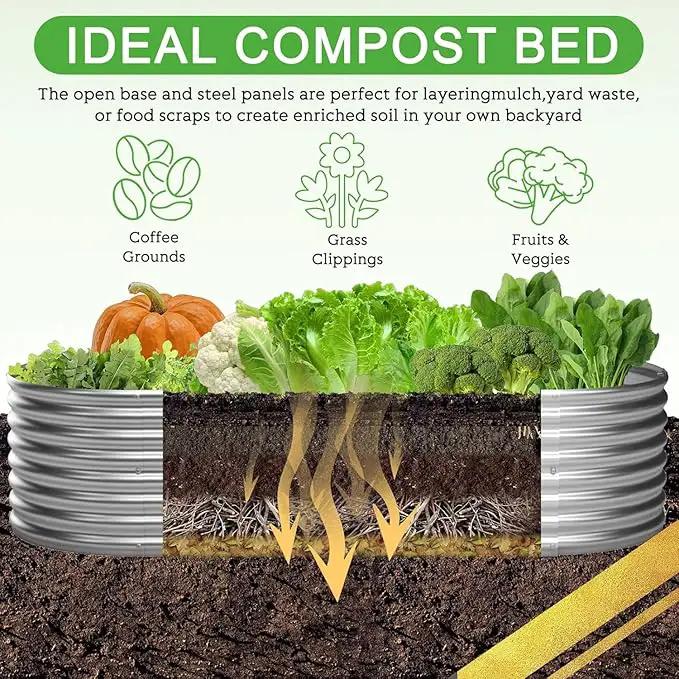 3 Pack 6x3FT Galvanized Raised Garden Bed Outdoor,Metal Garden Bed for Vegetables,Steel Raised Beds for Gardening,Above Ground Garden Box for Flower-QIA by GreenHaven Gardens