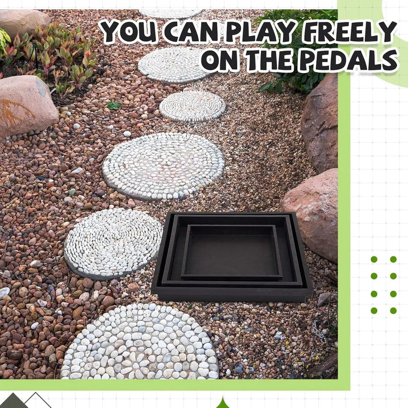 3 Size Square Stepping Stone Mold Internal Diameters 9.3" 12.6" and 14.3" Plastic Stepping Stone Molds for Concrete and Stained Glass for Garden Walk Way by GreenHaven Gardens