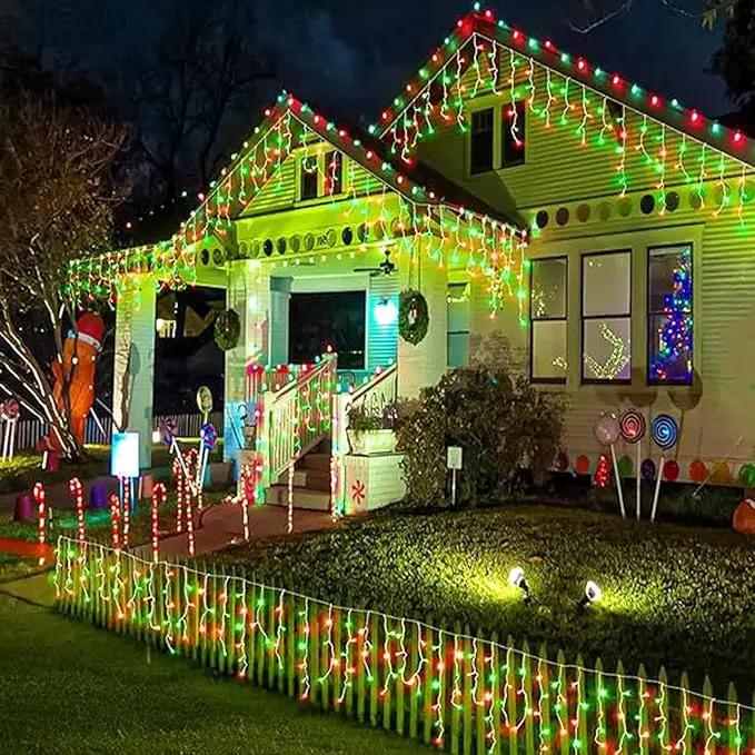 Upgraded Solar Christmas Lights,304 LED Outdoor Christmas Decorations 8 Modes Waterproof Solar Powered String Lights for Patio Yard Garden Wedding Party House Xmas Tree Roof Decorations(Red and Green) by GreenHaven Gardens