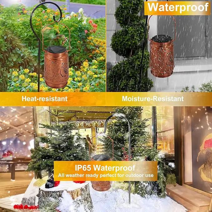 Outdoor Solar Lanterns Waterproof - Metal Hanging Lights Outdoor Decorative, Solar Powered Lamp for Patio Yard Garden Decor, Birthday Gifts for Women (1 Pack, Owl Shape) by GreenHaven Gardens