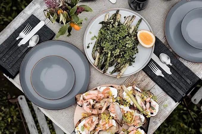 Barebones Flatware Silverware Set - Formal Polished Camping Utensils - Stainless Steel Cutlery Set of 6 - Camping Utensil Set with Forks, Knives, and Spoons (Silver) by GreenHaven Gardens