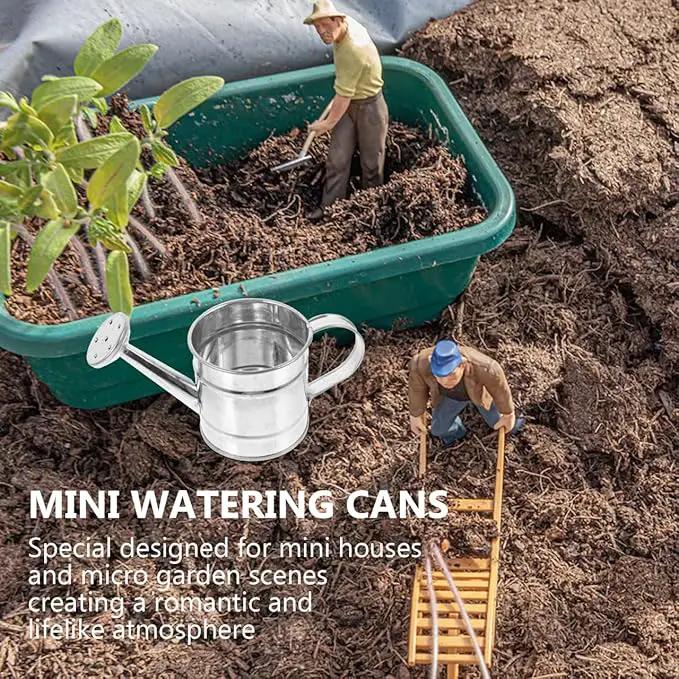 Mini Watering Can: 5pcs Kids Small Watering Can, Metal for Indoor Outdoor Plants, Children Iron for Garden Yard Home Plants Flower by GreenHaven Gardens
