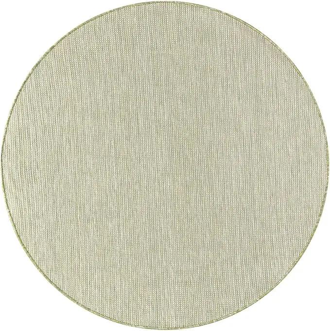 Keen Home Design Terrace Outdoor Round Rug - 5ft Round Washable Indoor/Outdoor Rug for Patio, Kitchen, Balcony, Beach, Garden, Deck and Porch, Size: 5'3" Round by GreenHaven Gardens