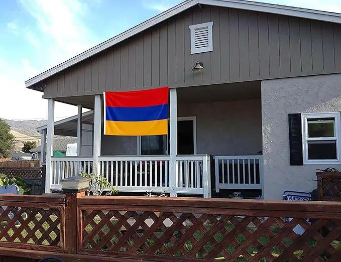 Armenia Flag 4x6FT Armenian National Polyester Flag With 2 Grommets For Patriotic Armenian Themed Festival Events Party Decoration(Armenia, 4x6FT) by GreenHaven Gardens