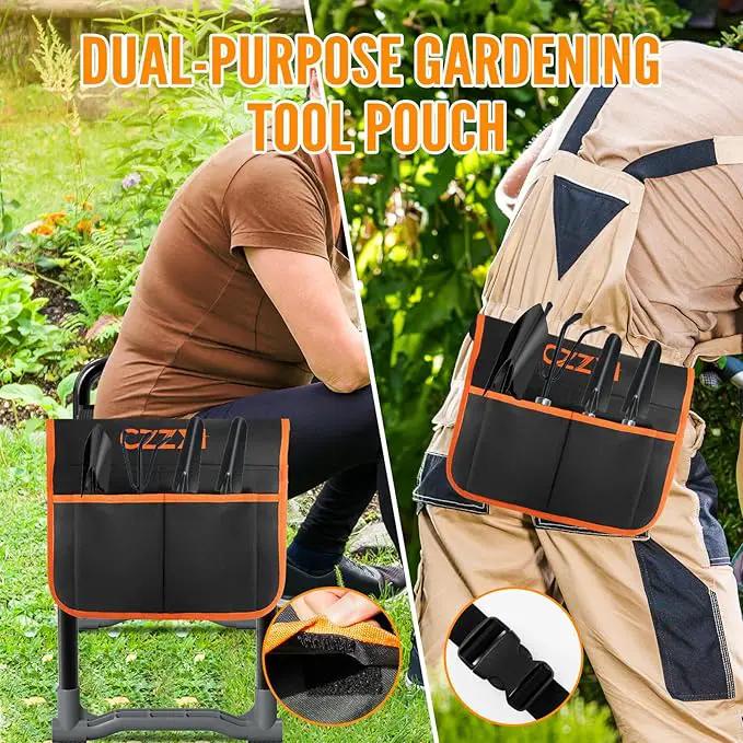 Garden Kneeler and Seat, Wider and Thicker Kneeling Pad Heavy Duty Gardening Stool with Gardening Tool Pouch and Bag, Garden Bench/Chair Gifts for Women, Seniors by GreenHaven Gardens