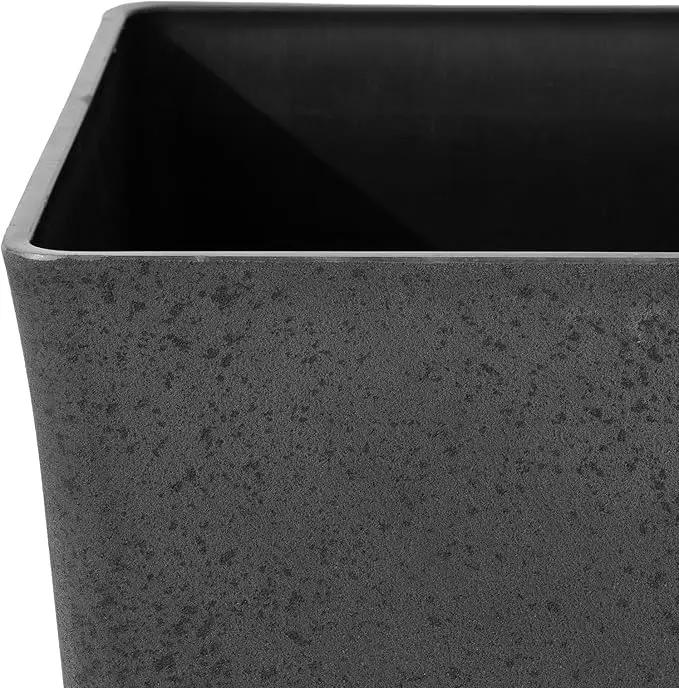 LA JOLIE MUSE 30 Inch Tall Planters for Outdoor Plants, 2 Sets Concrete Grey, Tall Outdoor Planters, Modern Square Outdoor Planters, Tall Large Planters for Front Door, Patio and Deck by GreenHaven Gardens