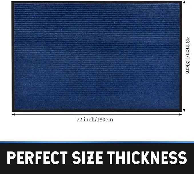 Profile Rubber Door Mat, 72x48inch, Heavy Duty, Entrance Doormat, Indoor and Outdoor, Waterproof, Easy Clean Shoe Scraper, Home Rug Welcome Mats for Entryway, Patio, Porch(Blue) by GreenHaven Gardens
