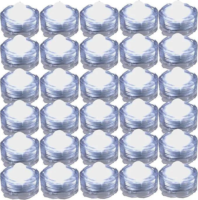 Bright LED Floral Tea Light Submersible Lights for Party Wedding (White, 60 Pack) by GreenHaven Gardens