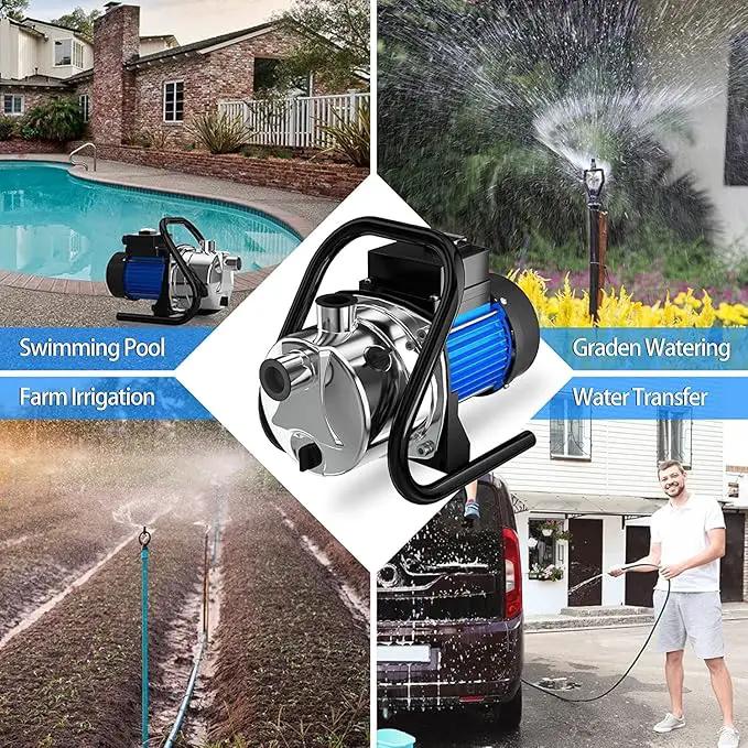 1.6 HP Portable Water Transfer Pump 1500 GPH Electric Shallow Well Pump Garden Booster Pumps for Draining Irrigation Lawn Farm Water Removal by GreenHaven Gardens