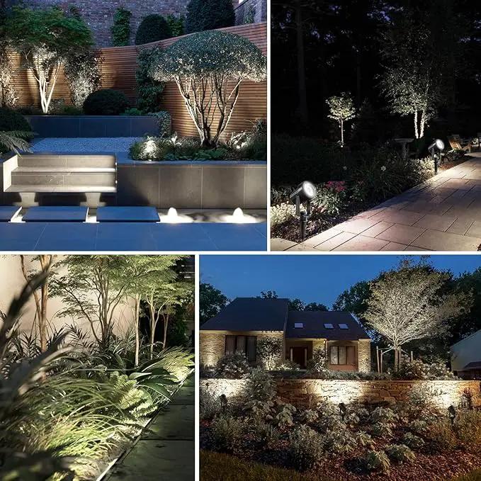 T-SUN Solar Spot Lights Outdoor Cold White Spotlights IP65 Waterproof Landscape Light Auto On/Off for Garden Yard Pathway Patio 4Pack by GreenHaven Gardens