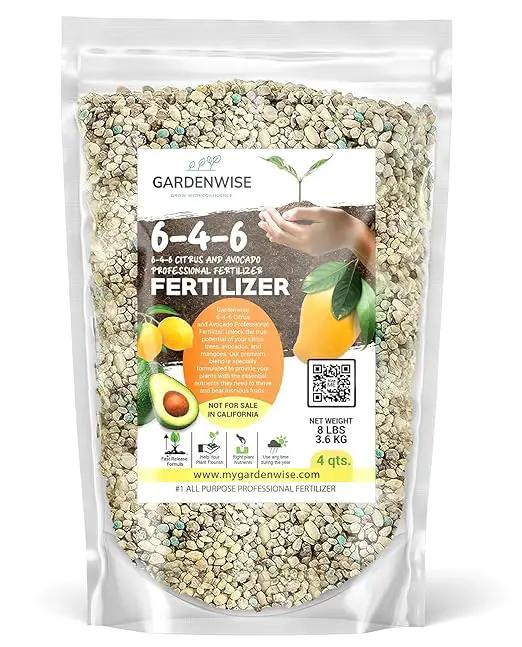 6-4-6 Avocado and Citrus Tree Professional Fertilizer Plant Food for Outdoor/Indoor Gardening; Quick-Release Nitrogen Fertilizer; Orange, Lime, Avocado and Lemon Tree Fertilizer (4 QUARTS) by GreenHaven Gardens