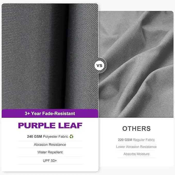 PURPLE LEAF 9' X 12' Right-left Tilt Patio Umbrella with Base Outdoor Cantilever Swivel Rectangle Umbrella Offset Umbrella with 360-degree Rotation for Garden Deck Pool Patio Light Grey by GreenHaven Gardens