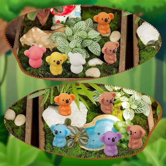 90 Pcs Resin Koala Miniatures Mini Animals Figures Cute Koala Figurine Fairy Decor Animal Ornament for Garden Landscape Home Accessories Craft Cake Decoration DIY by GreenHaven Gardens