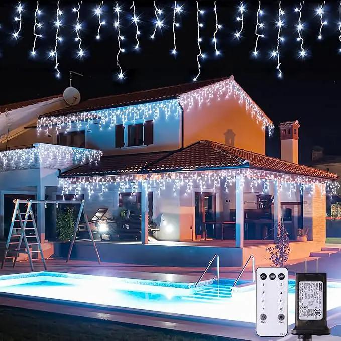 JMEXSUSS 400 LED White Icicle Lights for Outside, 38.8ft Connectable Icicle Christmas Lights Outdoor Indoor Plug in, Connectable String Light for House Patio Party Room Holiday Wedding Decorations by GreenHaven Gardens