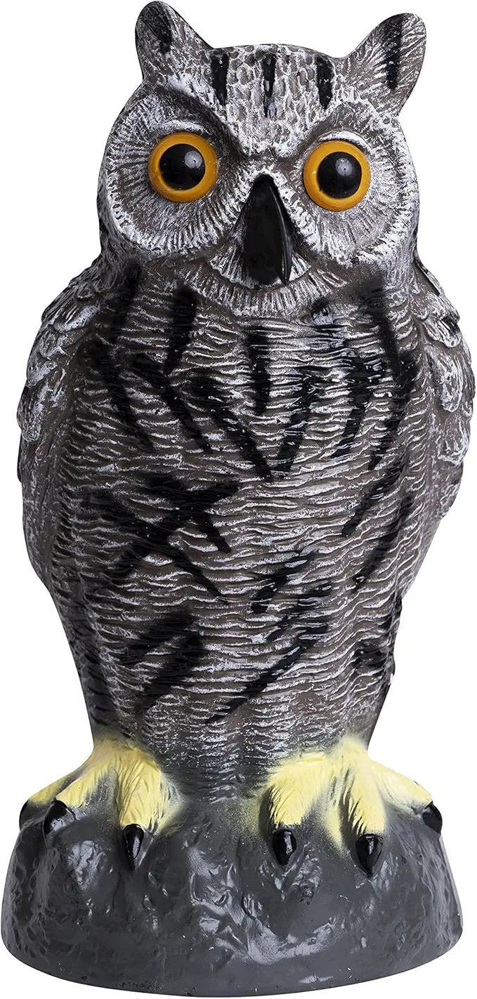 Galashield Owl Decoy to Scare Birds Away | Plastic Owls to Scare Birds Away | Owl Statue for Garden & Outdoors by GreenHaven Gardens