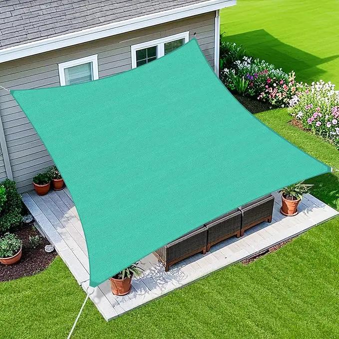 Amagenix Sun Shade Sail 4'X6' Curved Edge Outdoor Shade Canopy Turquoise Breathable 95% UV Block Shade Cloth for Patio Garden Backyard (We Make Custom Size) by GreenHaven Gardens