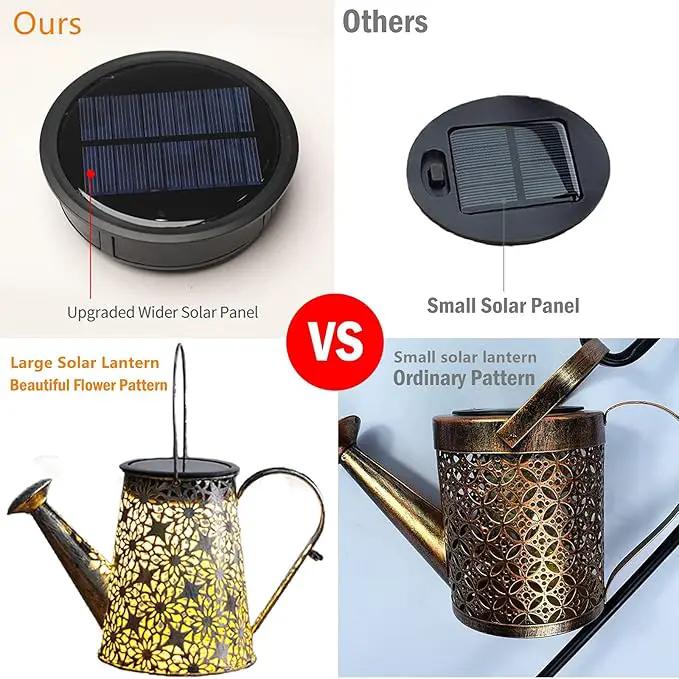 Solar Watering Can Lights, Large Retro Metal Hanging Solar Lights Outdoor Waterproof, Gardening Gifts for Mom Grandma Women Birthday, Garden Decor Yard Light Outside for Porch Landscape Patio by GreenHaven Gardens