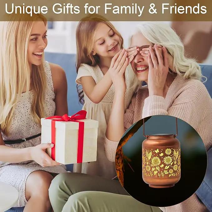 Birthday Gifts for Women Mom Grandma Solar Lanterns Outdoor Waterproof Hummingbird Garden Decor Hanging Metal Lights Outside for Yard,Patio,Backyard,Porch by GreenHaven Gardens