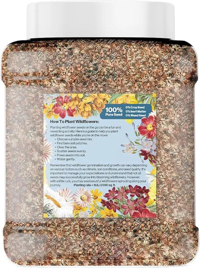 Regional Wildflower - Northeast USA Wildflowers - 100% Pure Seed - Organic, Non-GMO - 21 Wildflower Variety Seeds of Annual & Perennial, 1 LB Tub by GreenHaven Gardens